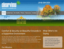Tablet Screenshot of clearviewcare.com